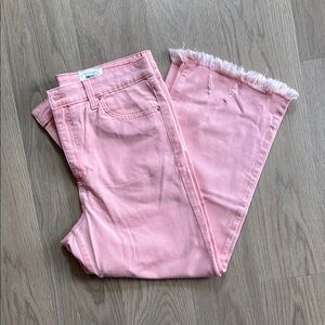 INC Fashion Basics Wide Leg Crop in Pastel First Blush Size 14 NEW!